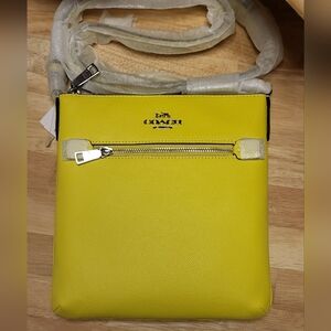 COACH Leather Mini Rowan File Bag Crossbody
